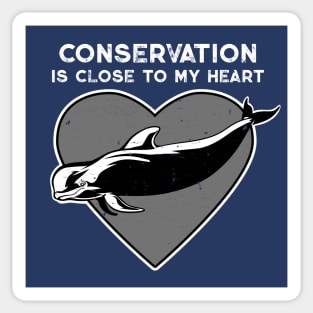 Pilot Whale Conservation Heart Sticker